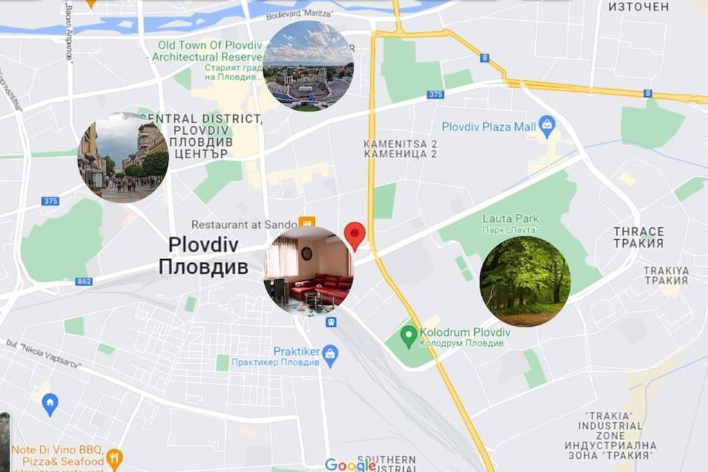 Modern & Bright 1Bd Apartment Near Main Square Plovdiv Exterior foto